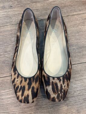 Vince Camuto Leopard Print Ballet Flats - Brown/Black